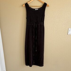 Vintage Brown Sleeveless Dress